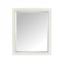 Thompson 28 in. W x 33 in. H Single Framed Mirror in French White