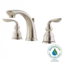 Avalon 8 in. Widespread 2-Handle High-Arc Bathroom Faucet in Brushed Nickel