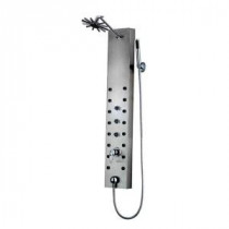 16-Jet Shower Panel System in Silver Stainless Steel