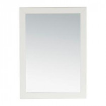 Chelsea 30 in. L x 22 in. W Wall Mirror in White Lacquer