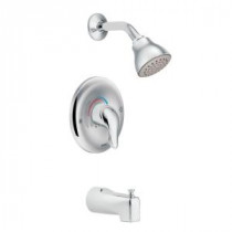 Chateau 1-Handle Tub and Shower Faucet with Stops in Chrome