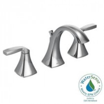 Voss 8 in. Widespread 2-Handle High-Arc Bathroom Faucet Trim Kit in Chrome (Valve Sold Separately)