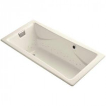 Tea-for-Two 6 ft. Air Bath Tub in Almond