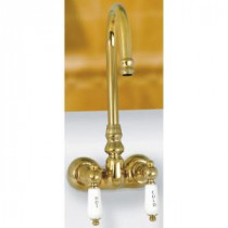 TW38 2-Handle Claw Foot Tub Faucet without Handshower in Satin Nickel