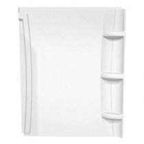 1-1/2 in. x 60 in. x 72 in. 1-piece Direct-to-Stud Back Wall Panel in White