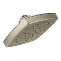 Voss 1-Spray 6 in. Rainshower Showerhead Featuring Immersion in Brushed Nickel