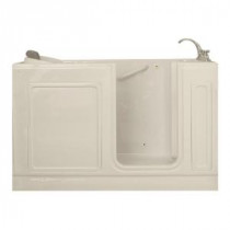Acrylic Standard Series 60 in. x 32 in. Walk-In Whirlpool and Air Bath Tub with Quick Drain in Linen