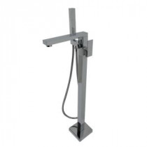 Brilliant Series 2-Handle Freestanding Claw Foot Tub Faucet with Handshower in Polished Chrome