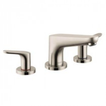 Focus 2-Handle Deck-Mount Roman Tub Faucet in Brushed Nickel
