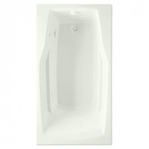 Derby 5 ft. Reversible Drain Acrylic Whirlpool Bath Tub in Biscuit