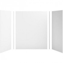 Choreograph 60in. X 32 in. x 72 in. 5-Piece Bath/Shower Wall Surround in White for 72 in. Bath/Showers