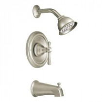 Kingsley Single-Handle 1-Spray Tub and Shower Faucet Trim Kit in Brushed Nickel (Valve Sold Separately)
