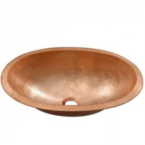 Strauss Dual Mount Handmade Pure Solid Copper Bathroom Sink in Naked Copper