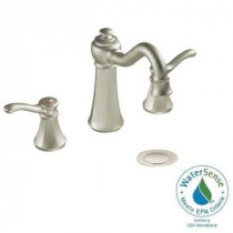 Vestige 8 in. Widespread 2-Handle High-Arc Bathroom Faucet Trim Kit in Brushed Nickel (Valve Sold Separately)