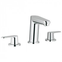Eurodisc Cosmopolitan 8 in. Widespread 2-Handle Low-Arc Bathroom Faucet in StarLight Chrome