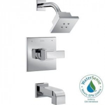 Ara 1-Handle Tub and Shower Faucet Trim Kit in Chrome Featuring H2Okinetic (Valve Not Included)