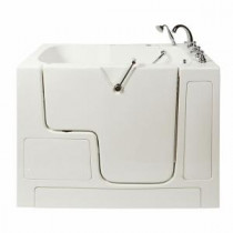 Wheelchair Access 4.33 ft. x 32 in. Whirlpool and Air Bath Tub in White with Right Drain/Door