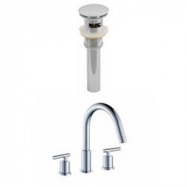 8 in. Widespread 2-Handle Bathroom Faucet in Chrome with Drain