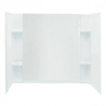Accord 32 in. x 60 in. x 74 in. 3-piece Direct-to-Stud Tub Wall Set in White