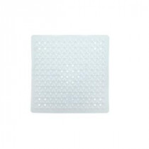 21 in. x 21 in. Square Shower Mat in Clear
