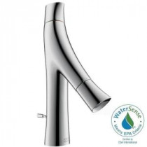 Starck Organic Single Hole 1-Handle Low-Arc Bathroom Faucet in Chrome without Pop-Up Drain