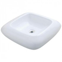 Porcelain Pillow Top Vessel Sink in White