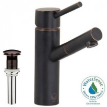 Shadow Single Hole 1-Handle Vessel Bathroom Faucet in Antique Rubbed Bronze with Pop-Up Drain