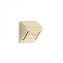WaterTile Square 22-Nozzle 1-Spray 4 3/4 in. Fixed Shower Head in Vibrant French Gold