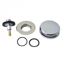 QuickTrim Push Pull Bathtub Stopper and Innovator Overflow Kit in Chrome Plated
