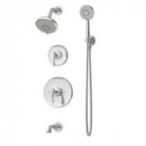 Ballina 2-Handle 3-Spray Tub and Shower Faucet with Hand Shower in Chrome
