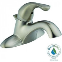 Classic 4 in. Centerset Single-Handle Bathroom Faucet in Stainless with Metal Pop-Up
