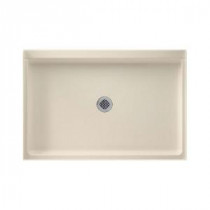 32 in. x 48 in. Solid Surface Single Threshold Shower Floor in Bone