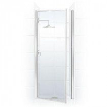 Legend Series 27 in. x 64 in. Framed Hinged Shower Door in Chrome with Clear Glass