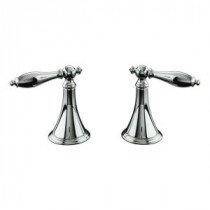 Finial Deck Mount 2-Handle Bath Valve Trim Kit in Polished Chrome (Valve Not Included)