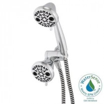 PowerSpa 15-Spray Hand Shower and Shower Head Combo Kit in Chrome