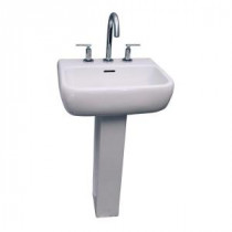 Metropolitan 600 Pedestal Combo Bathroom Sink in White