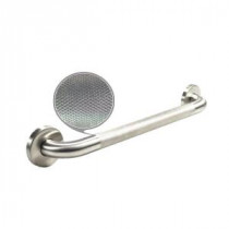 Premium Series 18 in. x 1.25 in. Diamond Knurled Grab Bar in Satin Stainless Steel (21 in. Overall Length)