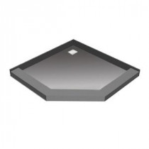42 in. x 42 in. Neo-Angle Shower Base with Back Drain