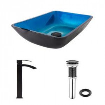 Vessel Sink in Turquoise Water with Duris Faucet in Matte Black