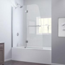 Aqua 48 in. x 58 in. Semi-Framed Pivot Tub and Shower Door in Chrome