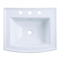 Archer 20-7/16 in. Pedestal Sink Basin in White