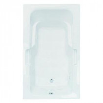 Montrose II 5 ft. Reversible Drain Acrylic Whirlpool Bath Tub with Heater in White