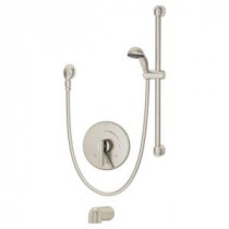 Dia Single-Handle 1-Spray Tub and Shower Faucet in Satin Nickel